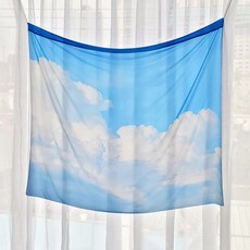 두툼한 쉬폰 패브릭 포스터 커튼 핀형, 구름