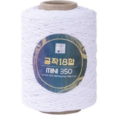 공작표 순면 색사 18합 미니 350, 201화이트, 1개 201 화이트