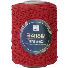 공작표 순면 색사 18합 미니 350, 232 레드, 1개 232 레드