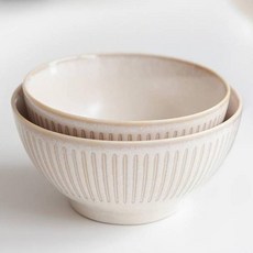 NICOTT Everyday Collection 飯碗湯 1 份, 亞麻米色, 飯碗+湯碗