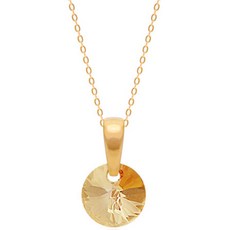 미니아트 여성용 14K GOLD 스와로브스키 크리스탈 샴페인 목걸이 NP303 + 케이스 세트