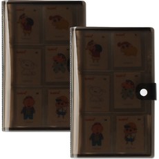 리코즈 띠부씰 240포켓 콜렉트북 2p, 클리어블랙