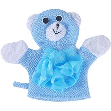 JOY MULTI 幼兒熊造型沐浴手套, 1個, 藍色