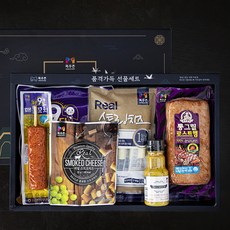 품격가득 햄 치즈 세트 스트링 치즈 100g + 스모크 치즈 52g + 뚱딴지프랑크 450g + 살코기햄 600g + 매콤꼬치 70g + 통그릴 로스트햄 480g + 소스 160g, 1세트