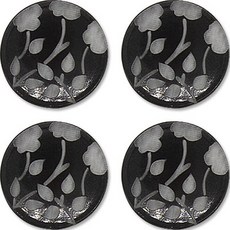 고급 큐빅 가디건 코트 단추 30mm, 꽃3(블랙), 4개