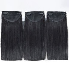 하이유니 단발 볼륨업 헤어뽕 붙임머리 헤어피스 27cm, 브라운블랙, 1개
