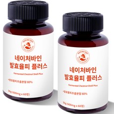 네이처바인 발효율피 플러스 영양제 36g, 60정, 2개