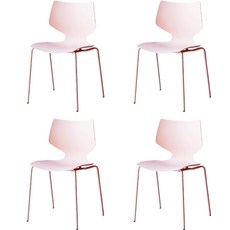 영가구 라일 인테리어 디자인 의자 4p, 핑크, 4개
