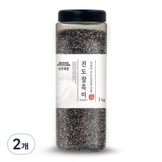건강곡간 진도 찰흑미 검정찰현미, 1kg, 2개