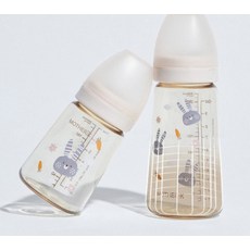 마더케이 베이직 PPSU 토끼 젖병, 크림, 280ml, 2개