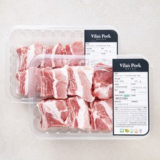 빌라스포크 무항생제 인증 한돈 갈비 찜용 (냉장), 500g, 2개