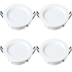 코콤 LED 다운라이트 8W 3000K 전등 지름 125mm x 높이 35mm 4p, 전구색(화이트), 4개