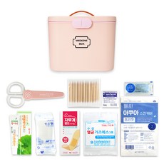 반창고닷컴 헬씨메디슨 구급함 핑크 A 9종 세트, 1세트