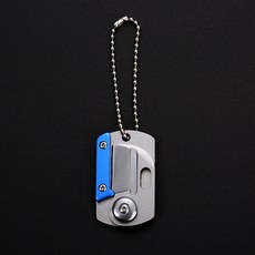 03 미니 카드 캠핑용 칼, 파랑, 1개