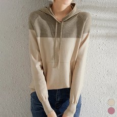 페이퍼먼츠 여성용 후두 컬핏 니트 맨투맨 티셔츠 03892