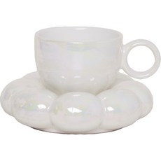 에고이즘 뭉툭 플라워 티 컵 세트 200ml, 오로라, 1세트