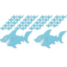 민화샵 교실 환경구성 펠트 게시판 꾸미기 소형 상어 ULVOL0413, 혼합색상, 40개