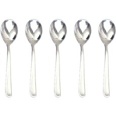 Williv 304 不銹鋼圓形餐具茶匙, 5個, 單品
