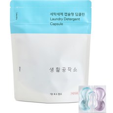 생활공작소 딥클린 고농축 캡슐형 세탁세제, 30개입, 1개