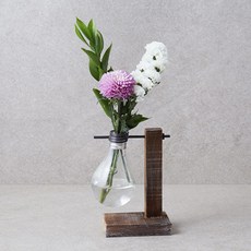 생화 한송이 꽃 플라워오브제 리버스 전구 + 퐁퐁 세트, 혼합색상, 1세트