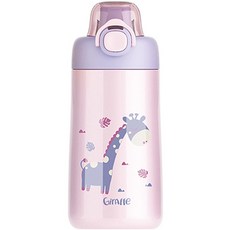 큐트미 애니멀 원터치 스텐 물통 MP23, 기린(MP232), 350ml