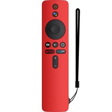 GRAYCO 샤오미 TV 스틱 4K 컬러 풀커버 리모컨 케이스 + 손목 스트랩 RED, 1개