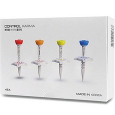카르마 23년형 에이밍 높이조절 분실방지 컨트롤 골프티 티꽂이 4종 박스세트 DUO3M04, 레드, 오렌지, 그린, 블루