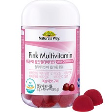 네이처스웨이 비타구미 핑크 멀티비타민 복숭아맛 80g, 40정, 1개