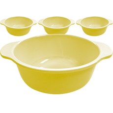 국산 로야 멜라민 이유식볼 11.5cm, 연노랑, 4개