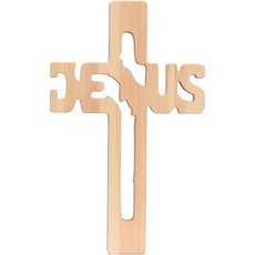 심플리지 원목 예수 JESUS 벽걸이 십자가