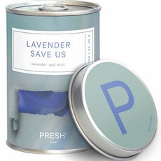 PRESH 大豆香氛蠟燭 M號, 220g, Lavender Save Us 薰衣草薄荷, 1罐