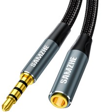 삼지 TRRS 4극 AUX 오디오 연장 케이블 3.5mm, 1개, 1.5m