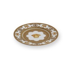 베르사체 아이러브바로크 BIANCO 플레이트 18cm, 블랙 + 화이트 + 골드, 1개