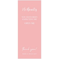 이홈베이킹 세로 직사각 밀봉 포장스티커 50p, 핑크, 1개