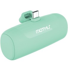 모디스 미니 무선 일체형 보조배터리 5000mAh, MOTHIS-M5000CP(C타입), 민트