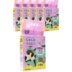 테비토퍼 고양이 테비 두부두부 극세입자 모래, 2.8kg, 6개, 라벤더