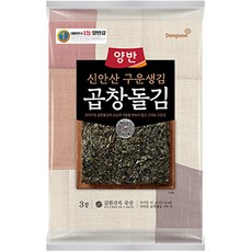 양반 구운생김 곱창돌김 5매 x 3봉, 45g, 1개 - 무조미김