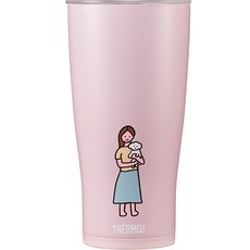 써모스 제로퍼제로 파스텔 소프트 콜드컵 JDE-601KLC, 강아지와소녀 D1, 600ml