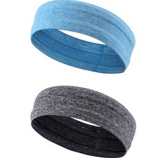 Yogojogo髮帶 15, 天藍色, 灰色, 2個