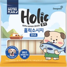 뉴트리플랜 동원 홀릭 DHA 소시지 18p, 혼합맛(어육/치즈), 540g, 1개 - 강아지소세지