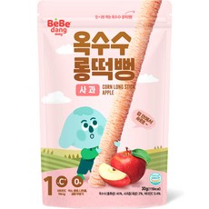 베베당 옥수수 롱떡뻥, 사과, 30g, 1개