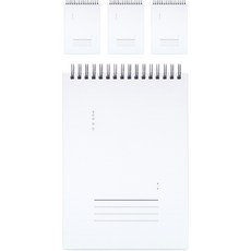 3500 포포심플 A5 PP 상철노트 8mm 룰드, 화이트, 4개