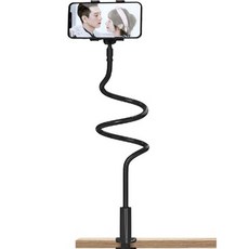 아필코 핸드폰 테블릿 자바라 거치대 90cm, 블랙, 1개