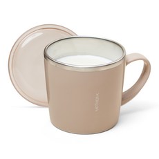 마더케이 아동용 스테인리스 뚜껑컵 250ml, 베이지, 1개