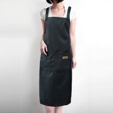 Nusimbi Cafe 咖啡師防水商用圍裙大號, 黑色, 1個