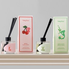 테디베어 TR 디퓨저 180ml x 2종 + 스틱 10p 세트, 블랙체리, 잉글리시 프리지아, 1세트