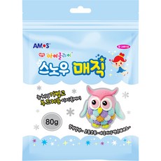 아모스 유아용 스노우매직 아이클레이, 흰색, 80g