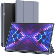 신지모루 스마트커버 펜슬 수납 태블릿PC 케이스, 라벤더 퍼플