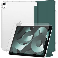 제이로드 클리어슬림 태블릿 PC 케이스 + 강화유리 세트, 다크그린
