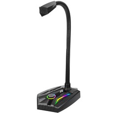 로이체 RGB LED 게이밍 USB 구즈넥 스탠드 마이크, RSM-G200
